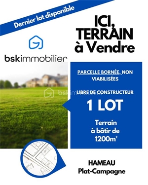 terrain à la vente -   35370  BREAL SOUS VITRE, surface 1140 m2 vente terrain - UBI457510805